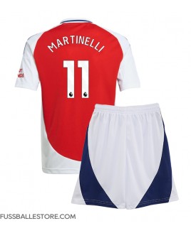 Günstige Arsenal Gabriel Martinelli #11 Heimtrikotsatz Kinder 2024-25 Kurzarm (+ Kurze Hosen)
